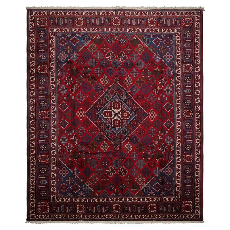 8'8''x12'6'' Hand Knotted Wool Red Heriz Traditional Rug - 8' 8'' x 12' 6'' - 8' 8'' x 12' 6''