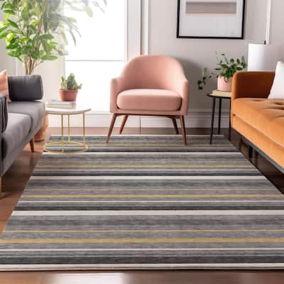 Premium Washable Super Soft Sophisticated Stripe Mayfield Rug