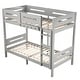 preview thumbnail 3 of 12, Artsy Twin over Twin Bunk Bed with Removable Ladder, Hanger and 14+14 Slat System, Space-Saving Knock-Down Design