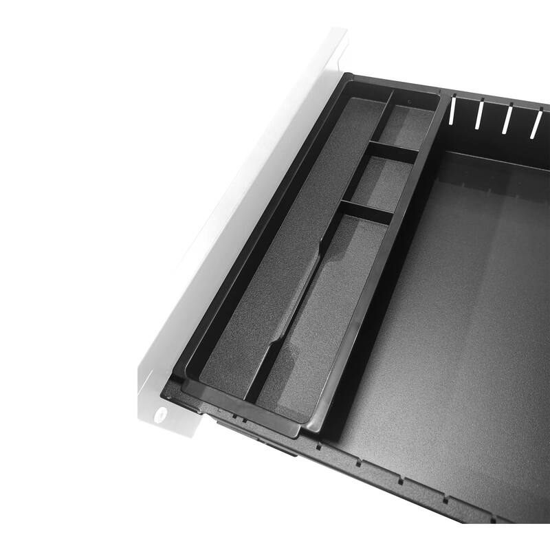 Anmytek White 3 Drawer Mobile Locking Metal File Cabinet Fully Assembled for Home Office Letter Legal A4 Storage