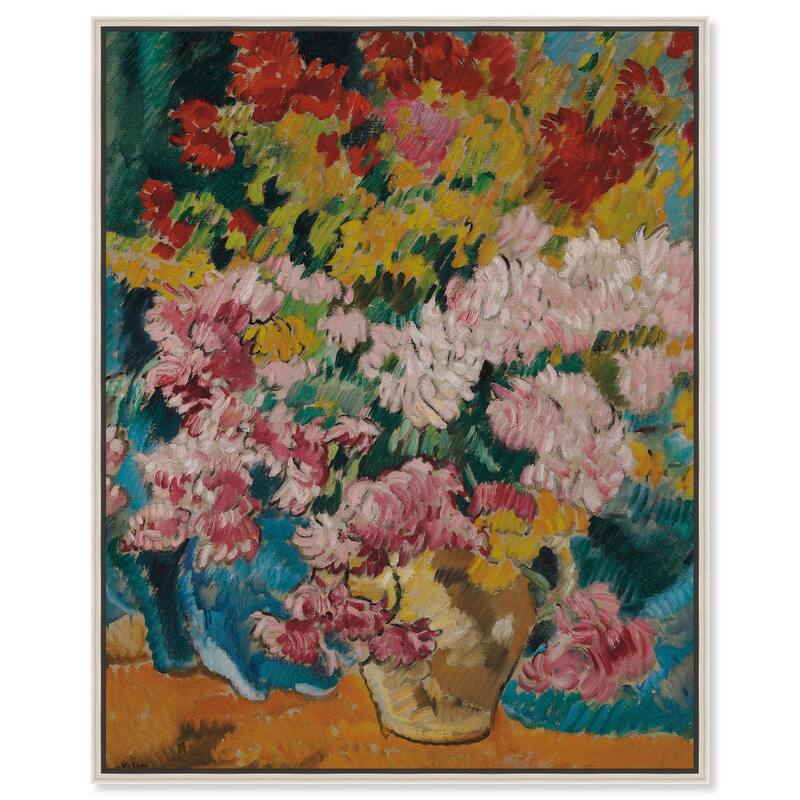 Give him Flores Canvas by Art Remedy - Silver - 30" x 36"