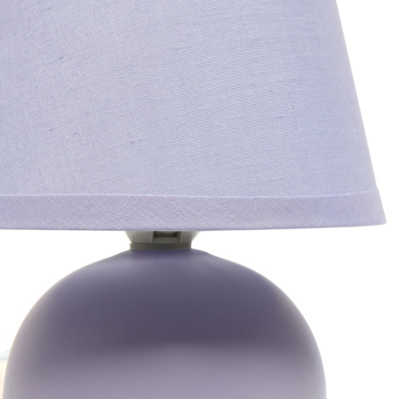 8.66" Petite Orb Lamp Two Pack Set w Matching Fabric Shade