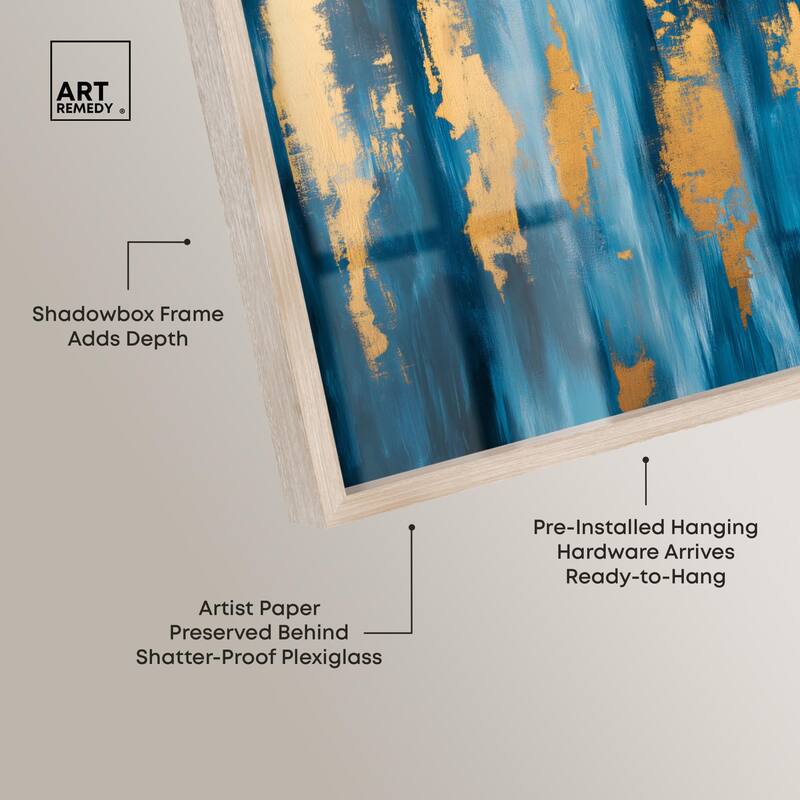 Dark Texture Golden Touch II Shadowbox by Art Remedy