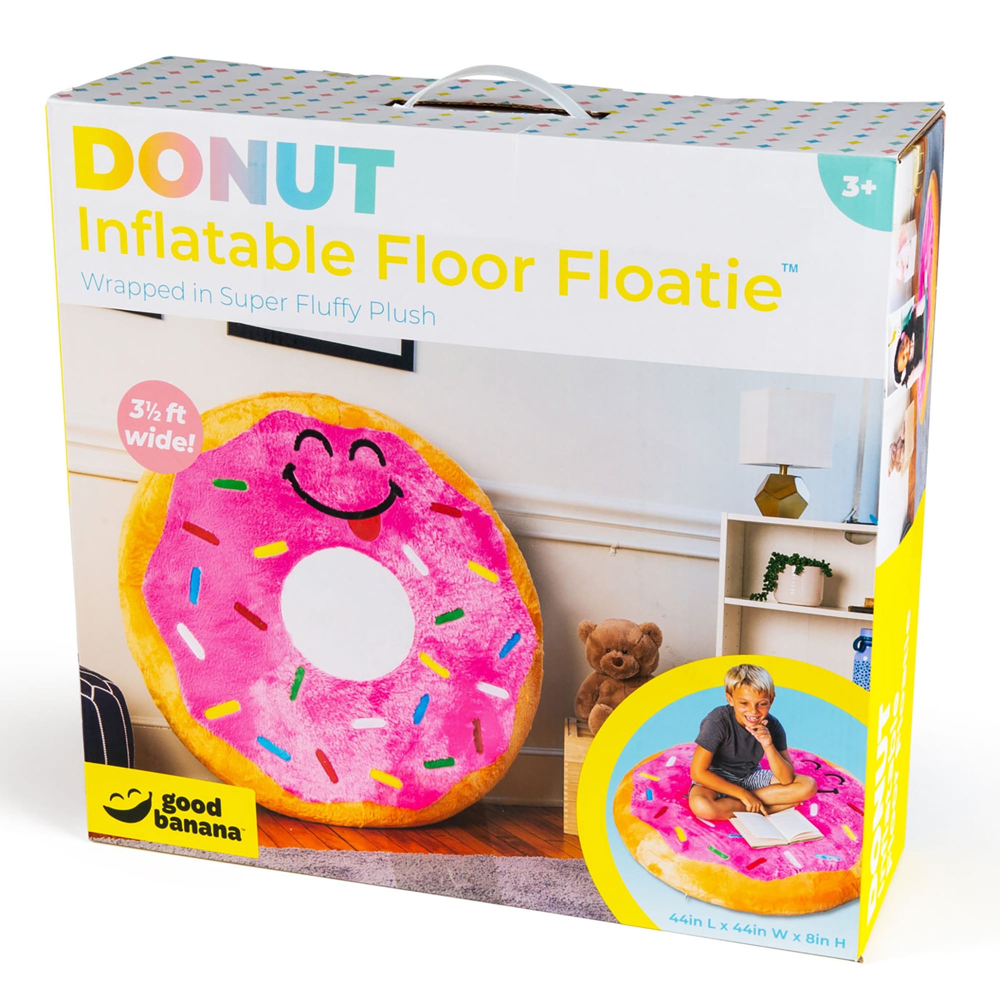 Donut Floor Floatie Kids Round Pillow Soft Inflatable Cushion