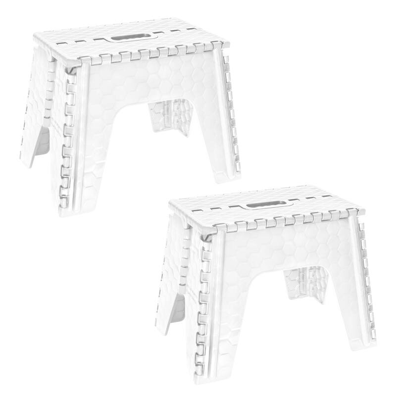 Simplify 2 Pack 12" Folding Step Stool - 13.75"x 9"x 12" - White