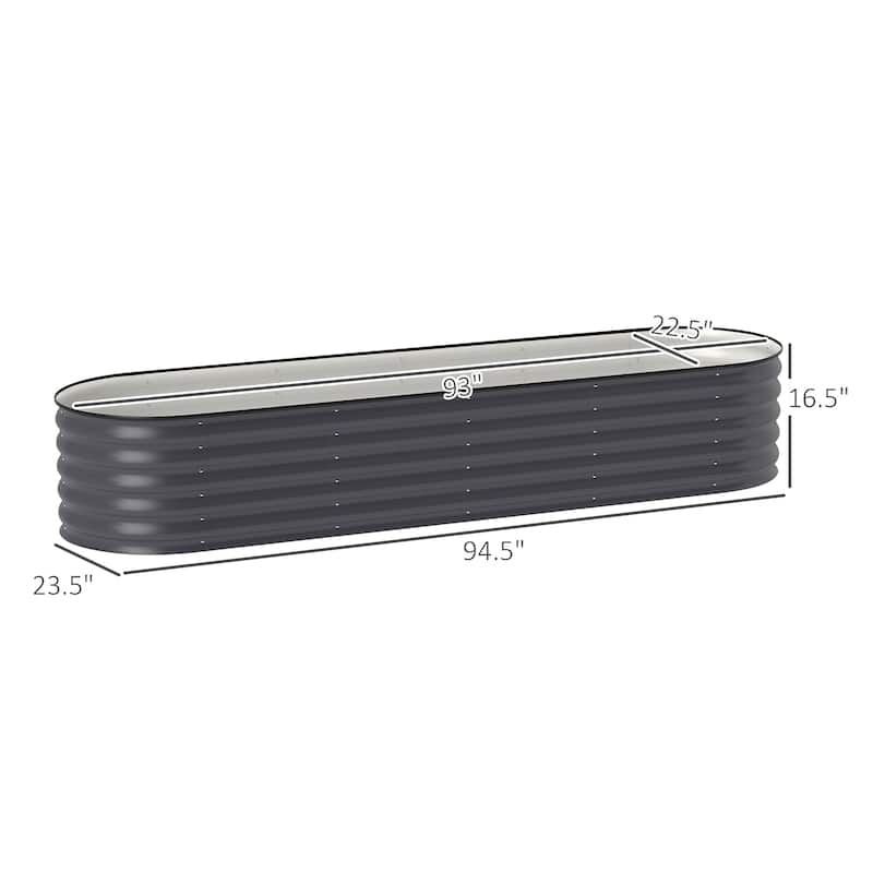 Galvanized Steel Raised Garden Bed with Modular Design