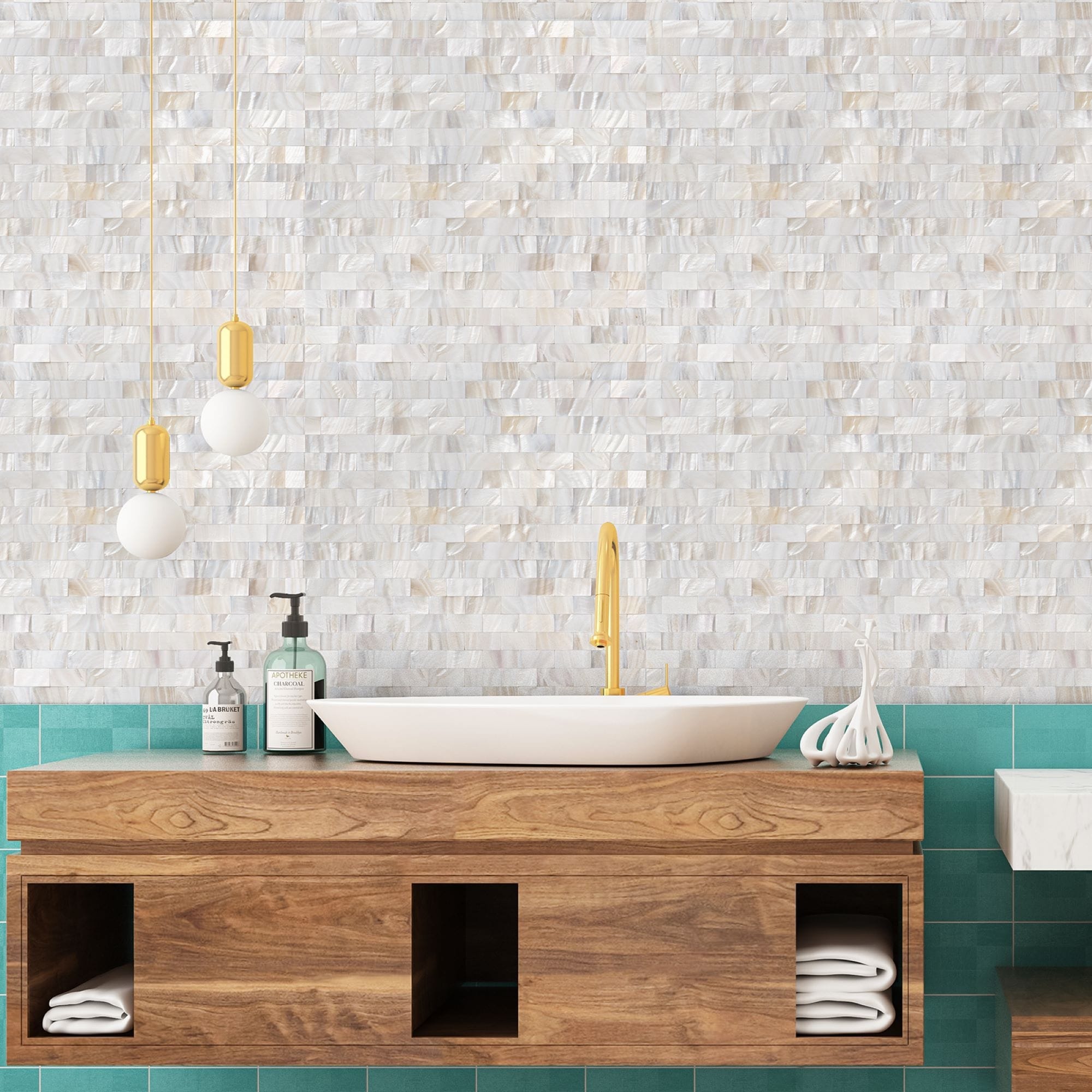 Art3d Peel and Stick Mother of Pearl Backsplash Tile