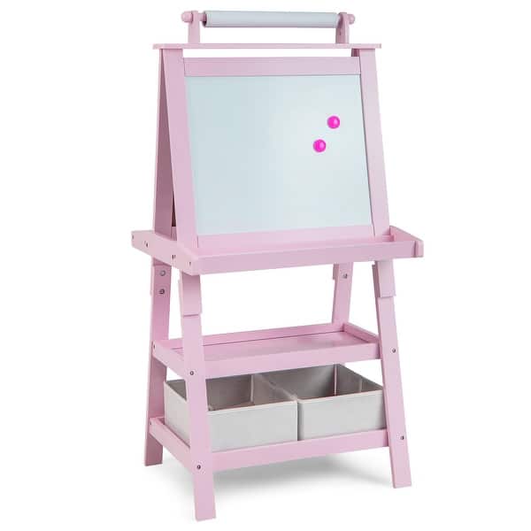 slide 2 of 27, 3-in-1 Double-Sided Art Easel with Storage Pink