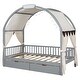 preview thumbnail 19 of 19, Twin Size Bed With Arched Roof and 2 Drawers
