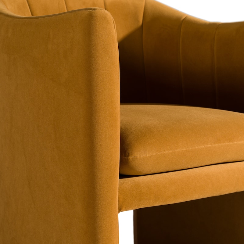 Modrest Danube Modern Burnt Orange Fabric Dining Chair
