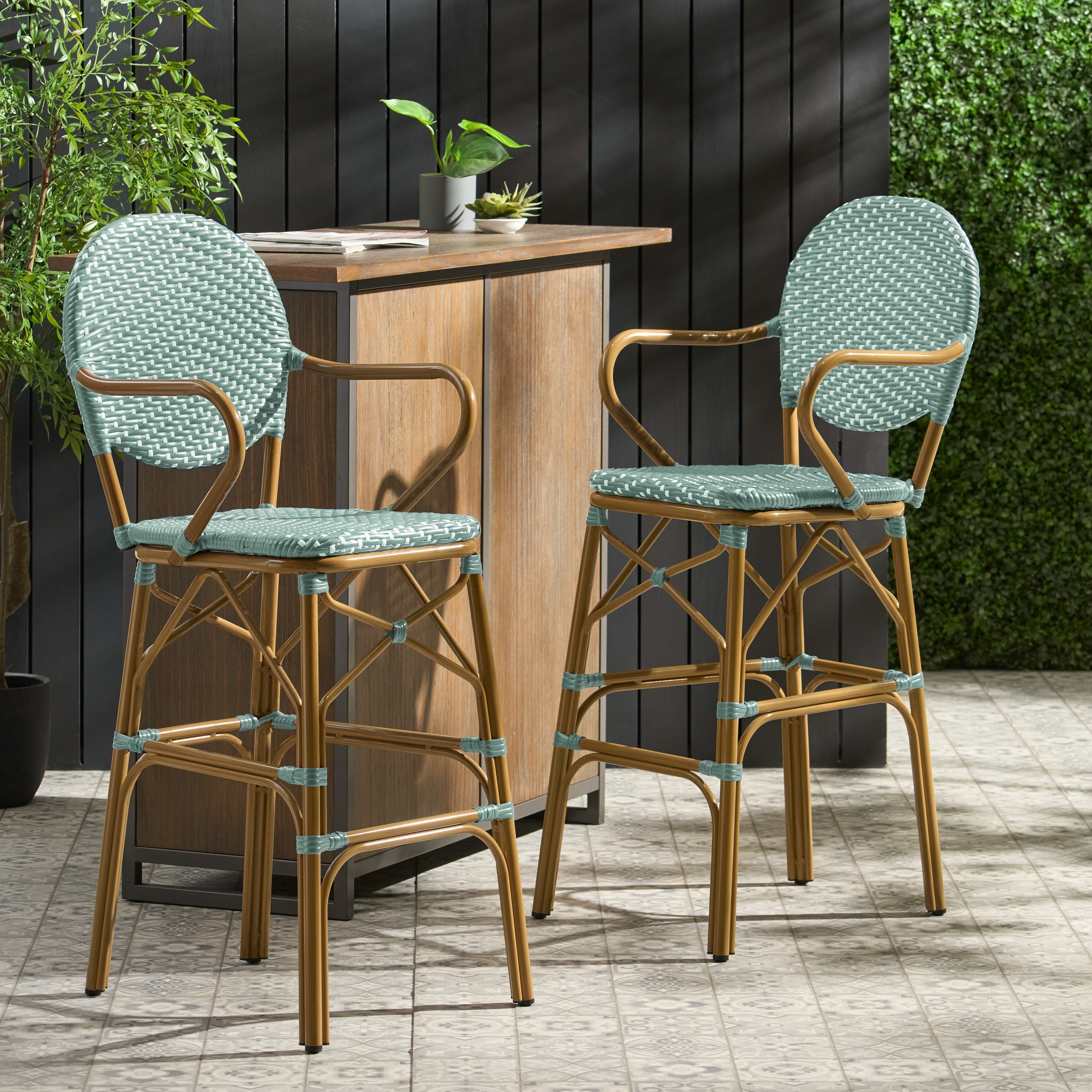 Outdoor Bar Rattan Bar And Stool Set Pieces Outdoor Furniture Hand