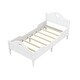 preview thumbnail 13 of 26, Twin Size Toddler Bed with Safety Rails and Love Design Cutouts - Solid Wood Construction, Macaron Colors, Easy Access