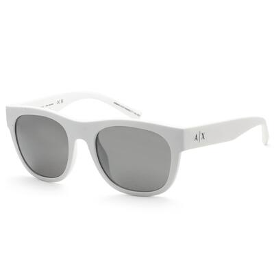Armani Exchange Men's 55mm Matte White Sunglasses