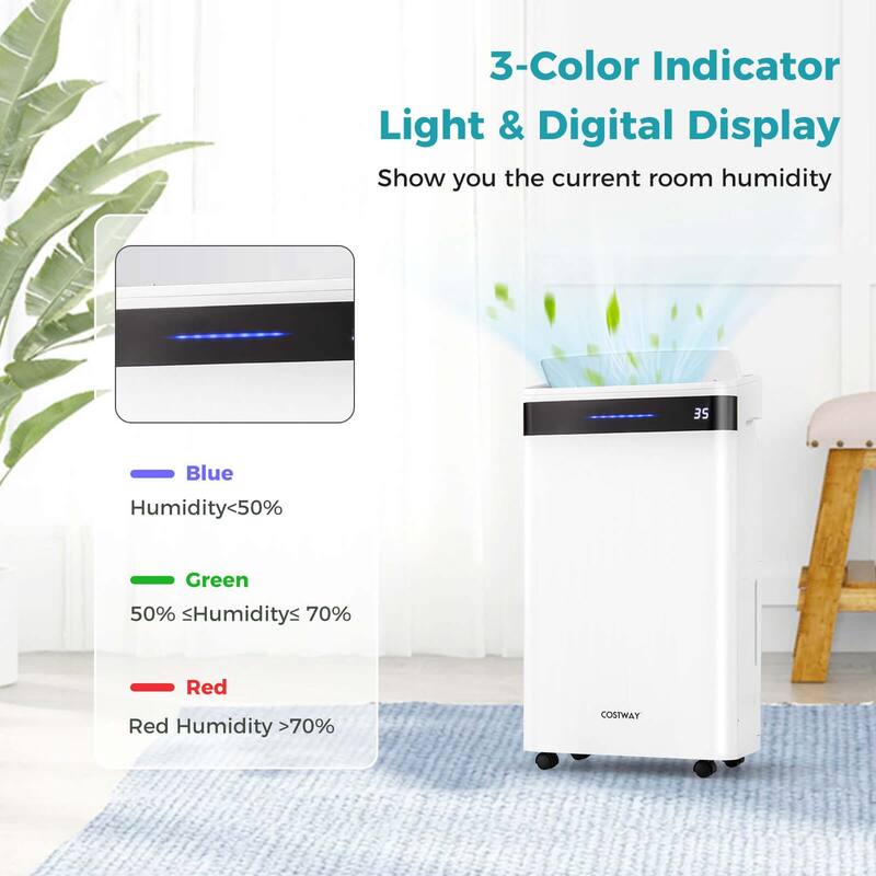 Costway 57 Pint Dehumidifier for Home and Basement with 4 Modes - See Details