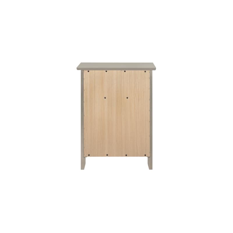 Silver Champagne Nightstand 25x19x15 Transitional Bedside Table with Three Drawers, Compact Stylish Storage for Bedrooms