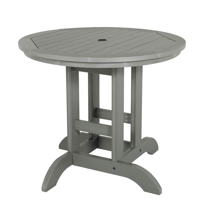 HIGHWOOD 36" Round Dining Height Outdoor Table - Coastal Teak