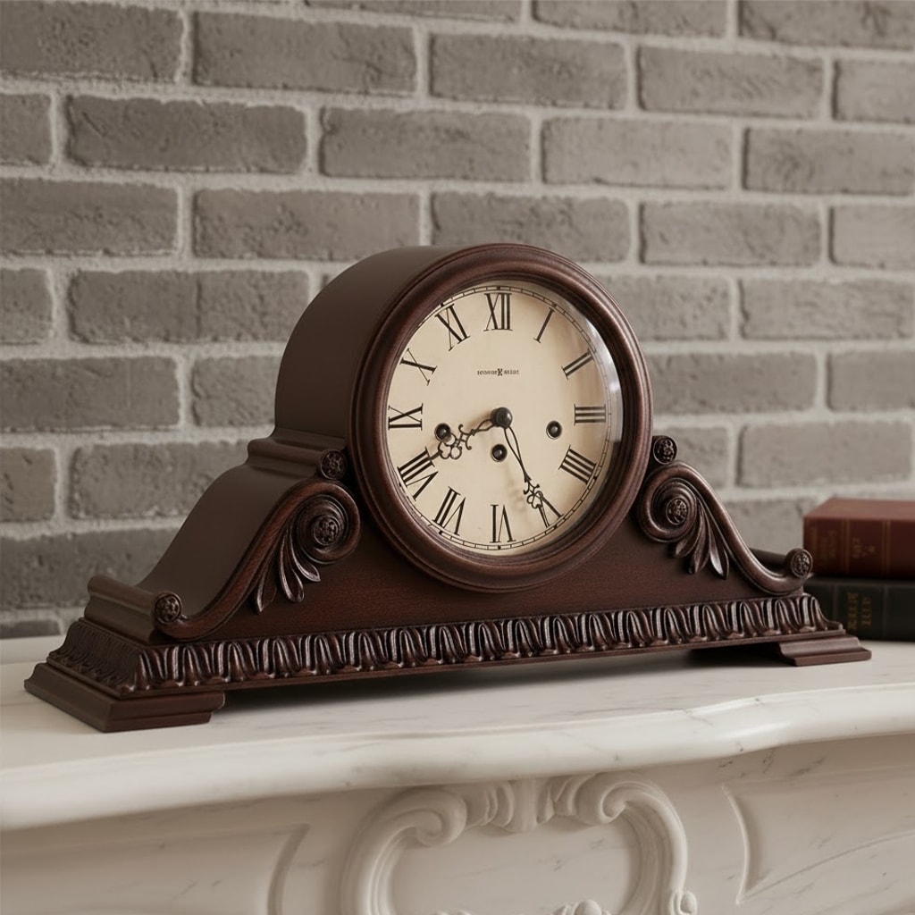 Howard Miller Newley Chiming Mantel Clock with Silence Option