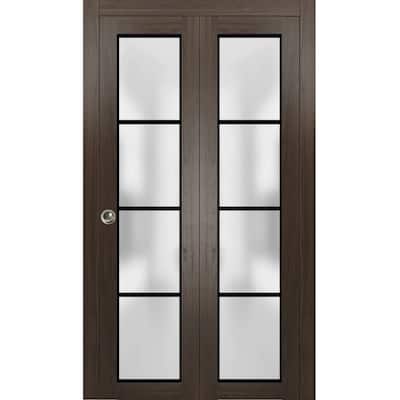Bi-fold Doors 36 x 80 Planum 2132 Chocolate Ash Sturdy Tracks