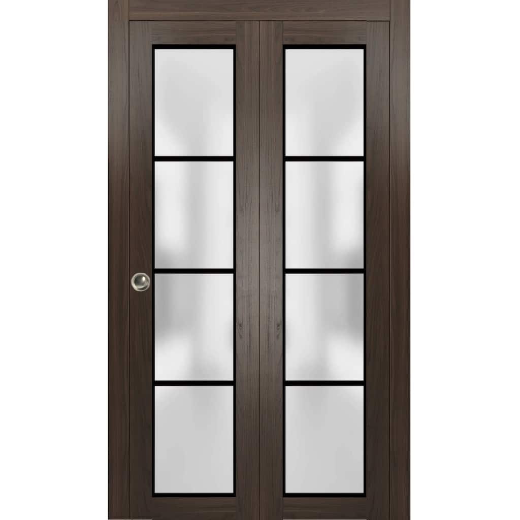Bi-fold Doors 36 x 80 Planum 2132 Chocolate Ash Sturdy Tracks