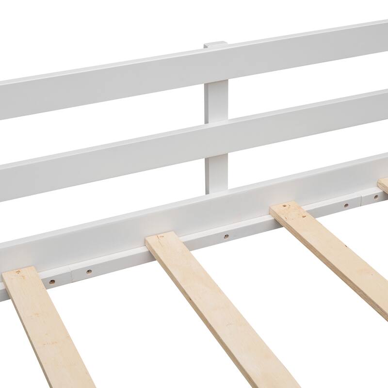Twin Size Loft Bed with Slide, Chalkboard, and Storage Boxes, Wooden Loft Bed for Kids