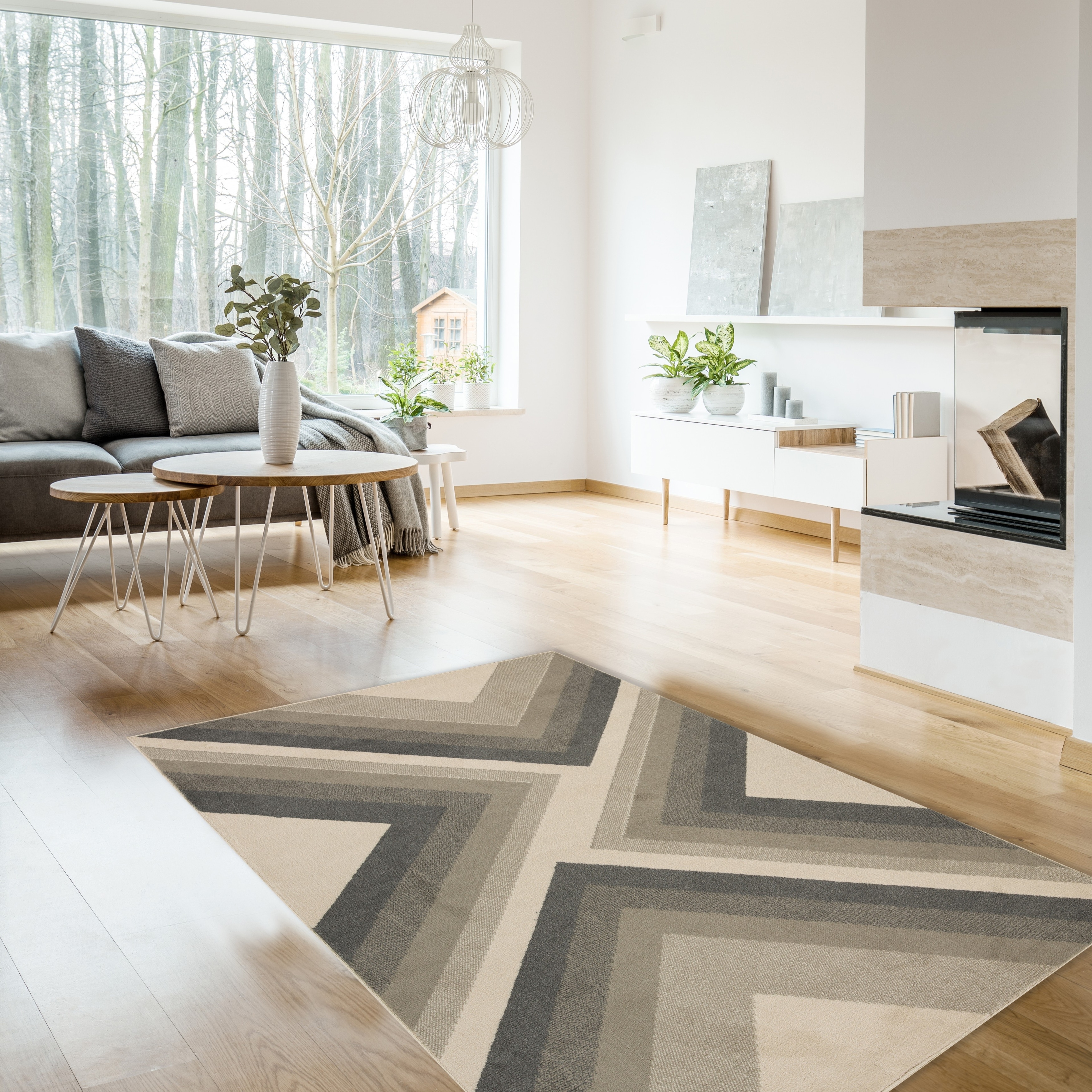 MDA Rugs Kriselia Collection Abstract Angles Area Rug