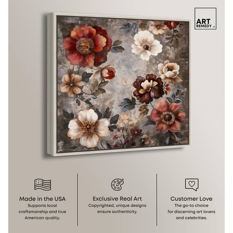 Dusk Dahlias Canvas by Art Remedy