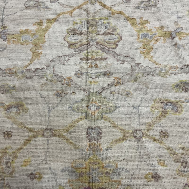 HERAT ORIENTAL Handmade Vegetable Dyed Oushak Wool Rug - 8'9" x 10'1"