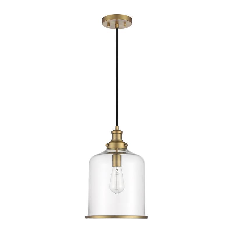 Trade Winds Edward 1-Light Pendant in Natural Brass