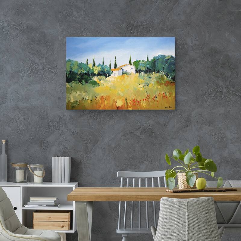 Landscape Tuscany by Hans Paus Canvas Art Print