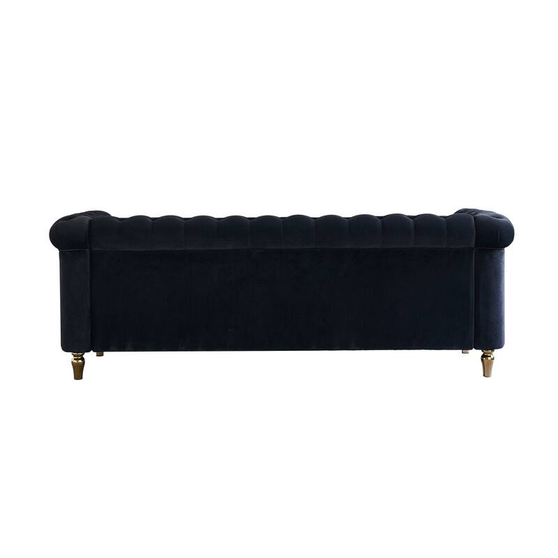 Modern Velvet Sofa 84.65 inch for Living Room