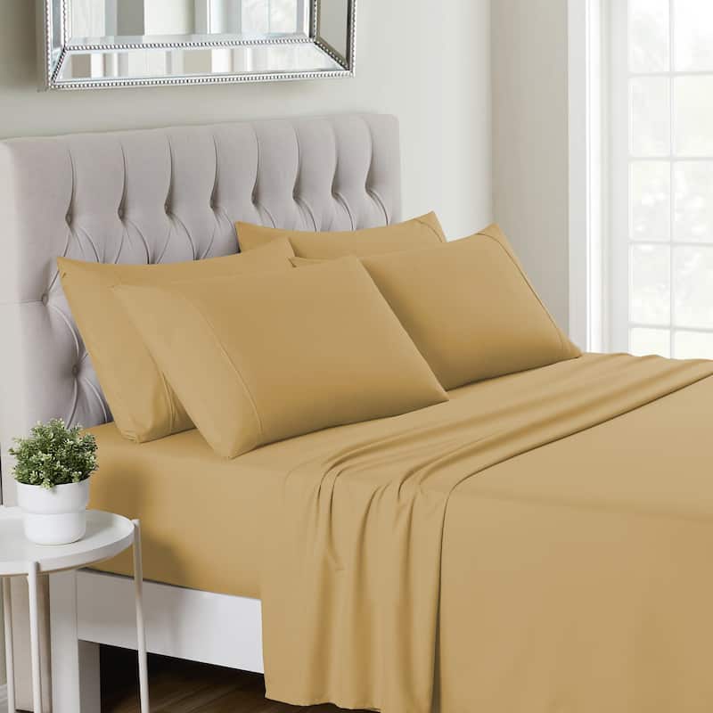 Luxurious Ultra-soft 6-pc. Bedsheet Set - Twin XL - Camel