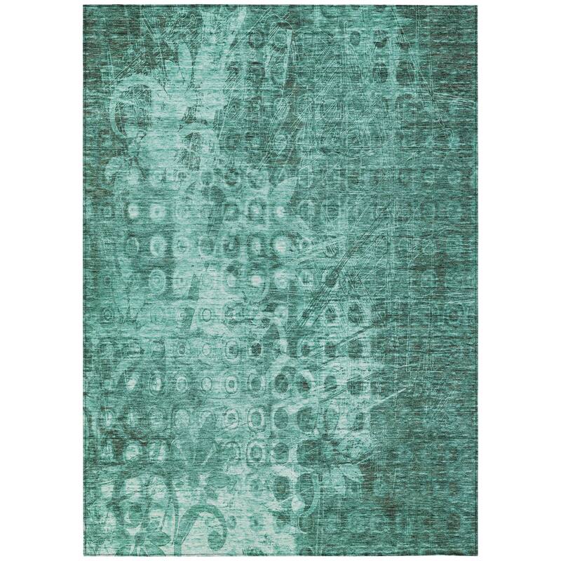 HomeRoots Ikat Transitional Rectangle Outdoor Rug
