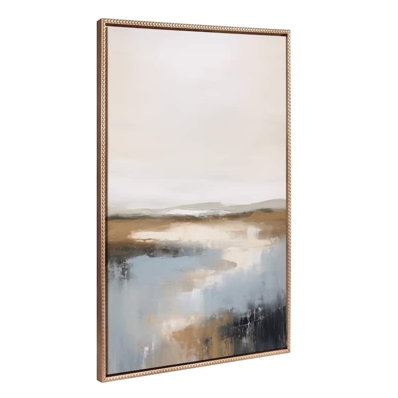 Sylvie Beaded Idyllic Retreat Framed Canvas by Amy Lighthall - 31.5x41.5 - Gold
