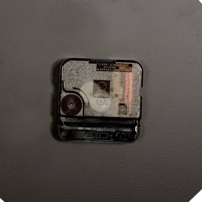 Black Metal Open Cutout Frame Decorative Wall Clock