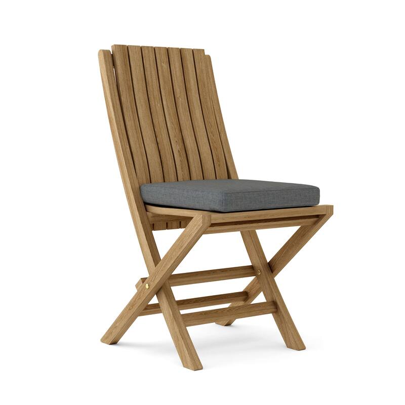 Comfort Teak Outdoor Dining Chair - Foldable (Set of 2) - N/A