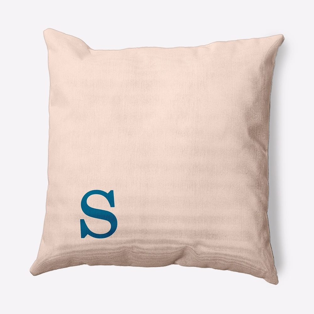 Modern Monogram Indoor/Outdoor Throw Pillow-S