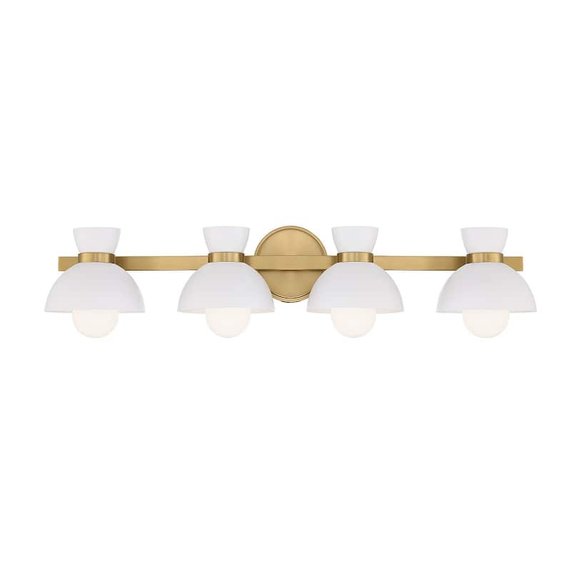 Meridian M80076 4 Light 34" Wide Vanity Light - Natural Brass