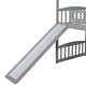 preview thumbnail 4 of 19, Twin Wood Loft Bed House Bed with Slide&Ladder&Guardrail&Roof, Large Underneath Play&Storage Area, Gray
