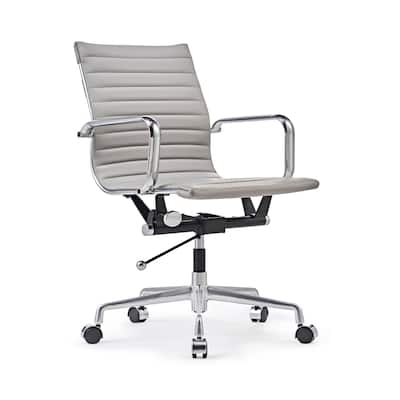 CAROCC Ribbed Computer Desk Office PU Chair Height Adjustable - N/A