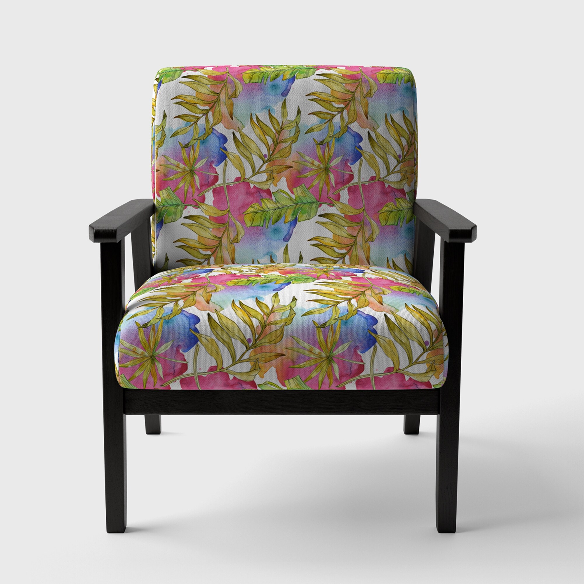 Designart "Tropical Foliage IV" Upholstered Mid-Century - Picture 7 of 20