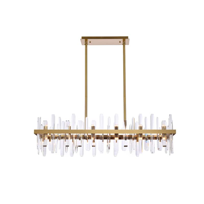 Indigo Home 42 inch crystal rectangle chandelier
