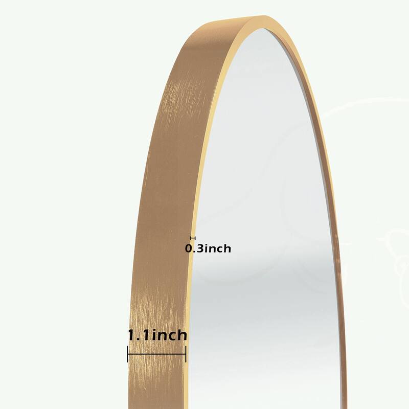 Circle Mirror 30 Inch Brushed Aluminum Frame