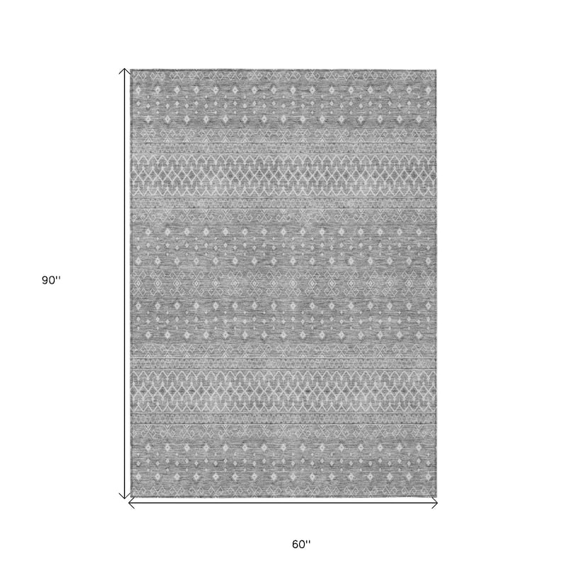 HomeRoots Tribal Transitional Rectangle Outdoor Rug