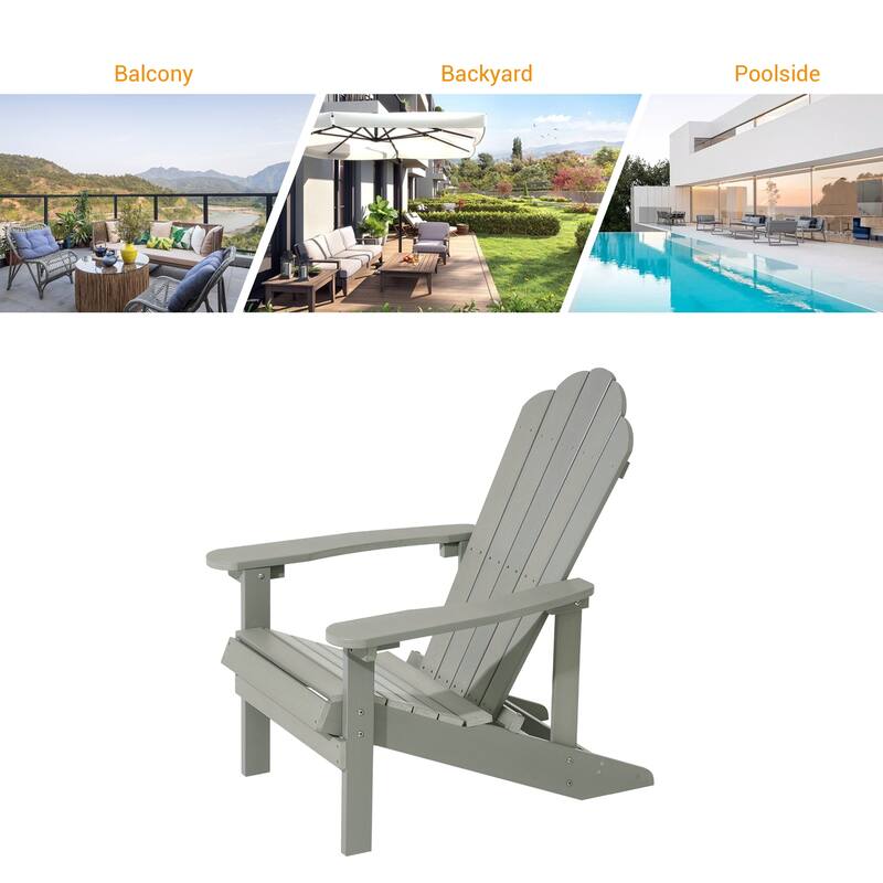 LIVOOSUN Adirondack Patio Chair Fire Pit Chair Weather Resistant