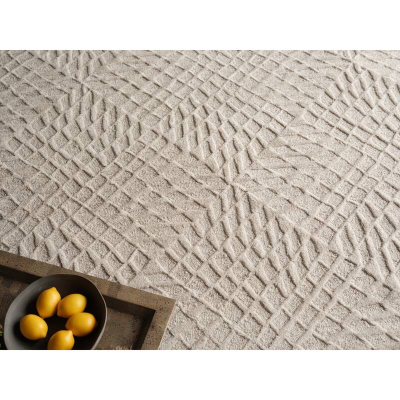Sandro Handmade New Zealand Wool in Silver Area Rug