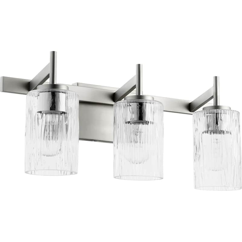 Quorum International 520-3 Fort Worth 3 Light 21" Wide Vanity Light - Satin Nickel