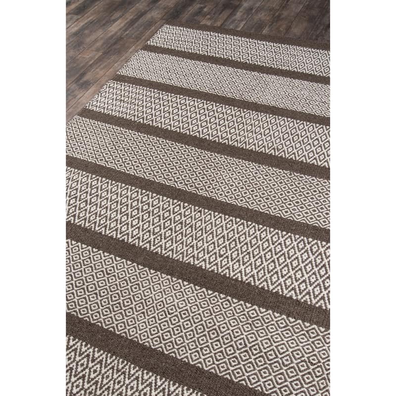 Momeni Mesa Hand Woven Wool Contemporary Striped Area Rug