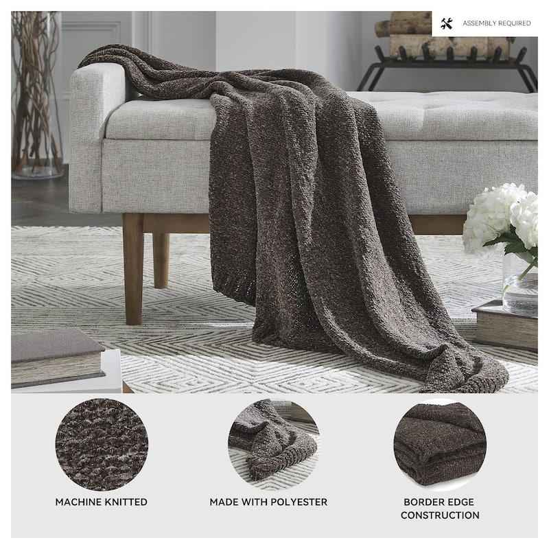 Signature Design by Ashley Anawood Brown Throw (Set of 3)