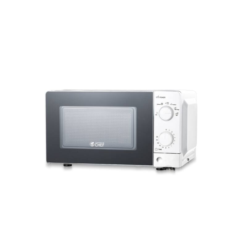 Commercial Chef Counter Top Microwave, 0.6 Cubic Feet,White