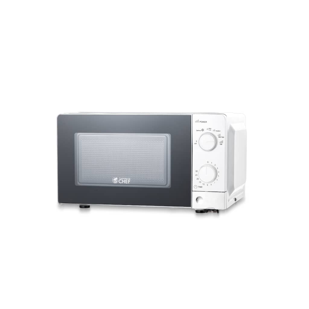Commercial Chef Counter Top Microwave, 0.6 Cubic Feet,White